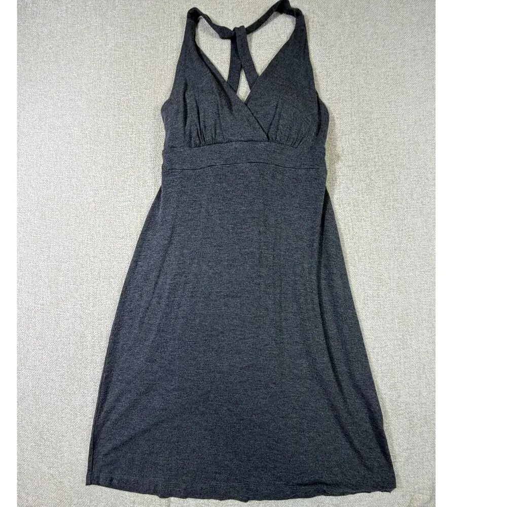 Dakini Women's Gray Small Lightweight Knit Sleeveless Sun Dress Casual Beach